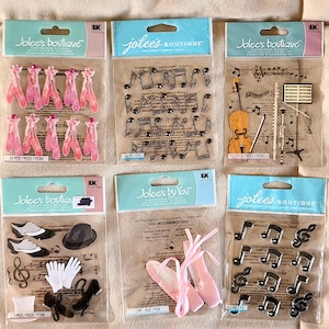 Jolee&#39;s Boutique Arts & Entertainment 2 Scrapbook Stickers - UPDATED 09/23/23