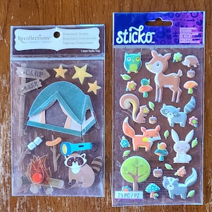Camping with Friends Scrapbook Stickers