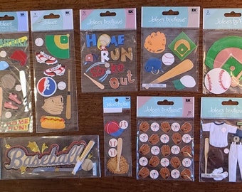 Jolee's Boutique Baseball Scrapbook Sticker (UPDATED 01/25/24)