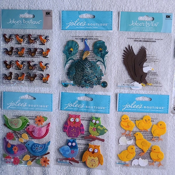 Autocollants de scrapbooking Oiseaux-d'une plume et fourmis de Jolee's Boutique – MISE À JOUR 17/02/24