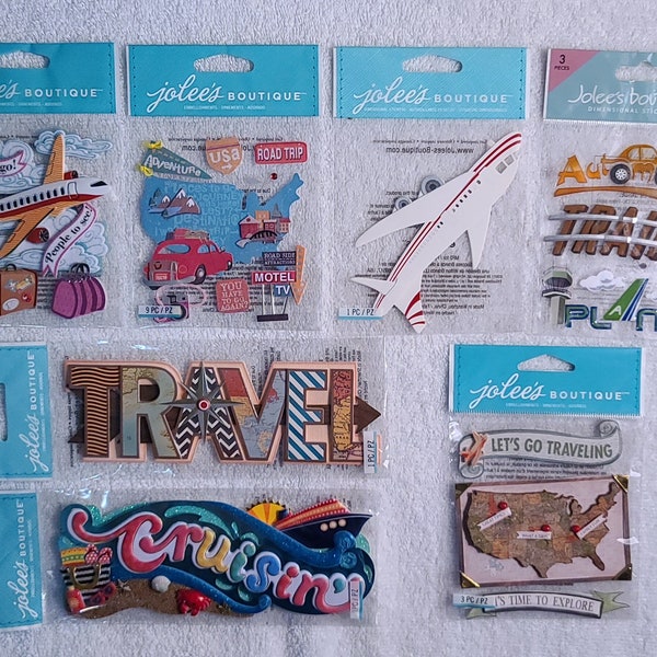 Jolee's Boutique Vacation Fun & Travel II Scrapbook Stickers - UPDATED 09/13/23