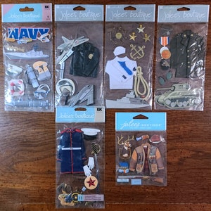 Calcomanías para álbumes de recortes militares y de caza de Jolee's Boutique (ACTUALIZADO EL 24/03/24)