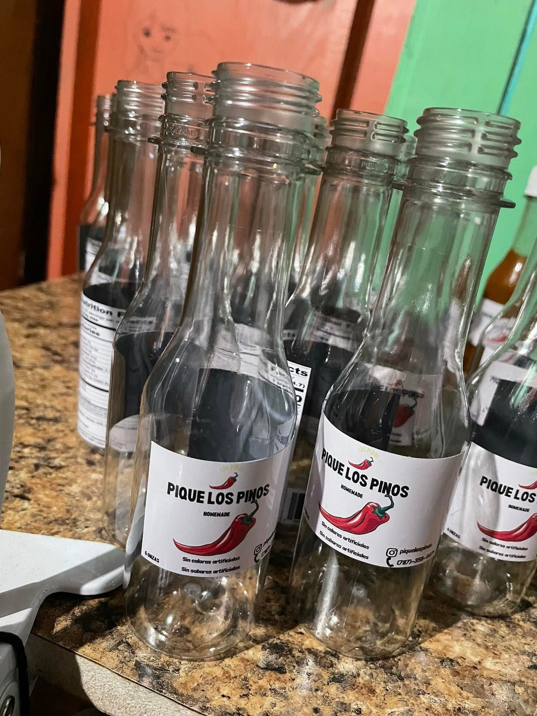 24 Bottles of 6 Oz. Hot Sauce Pique Los Pinos puerto Rican Etsy