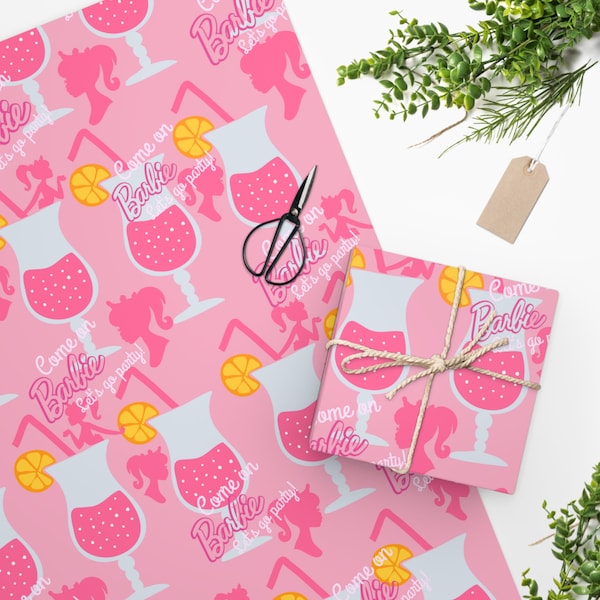 Barbie Birthday Wrapping Paper - Etsy