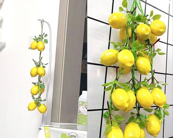 Artificial Lemon Garland Fake Lemon Summer Decor Housewarming Garland Restaurant Drink Shop Display Kitchen Decor Party Wedding Decoration