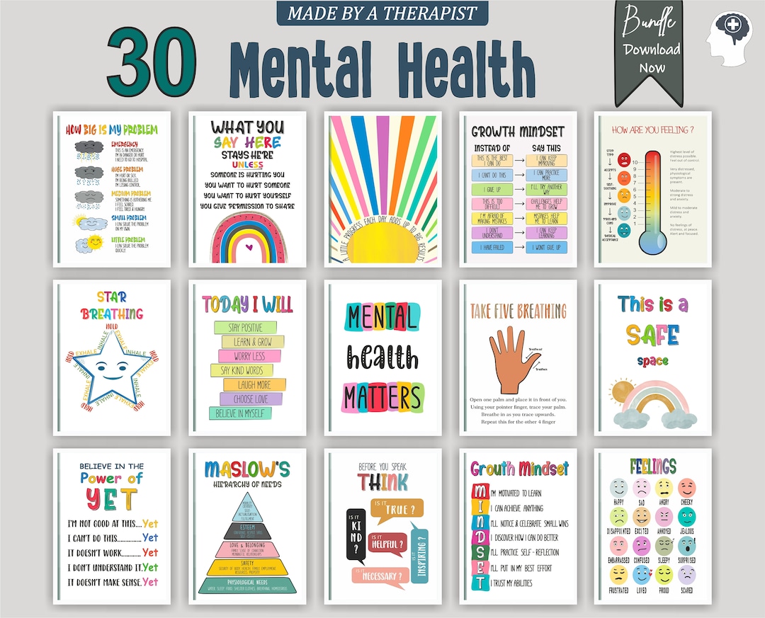 30 School Counselor Posters School Psychology Wall Art Calm Down Corner ...
