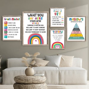 40 School Psychology Wall Art School Counselor Posters Calm Down Corner ...
