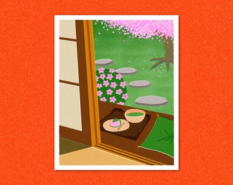 Sweet Memories Print – Digital Downloadable Print, Eclectic Home Decor, Colourful Illustration Print, Wall Art