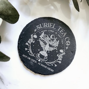 Suriel ACOTAR Booktok Inspired Slate Engraved Coaster