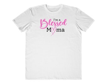 Blessed Mama, Mother Day Tee, Mother's Day Tee Shirt | White, Heather Gray