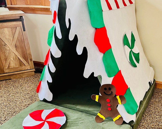 Gingerbread House Felt Play Kit for Nugget Couch, Wild Kids, Explorer, Winter Scene Panel Set Etsy