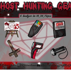 ghost hunting gear badges for twitch