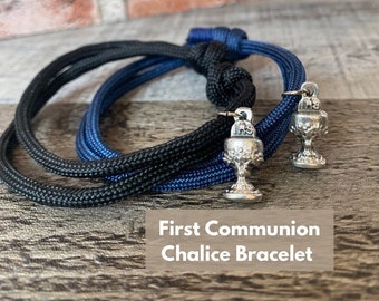 First Communion Bracelet: Chalice Medal, Catholic Gift for Kids