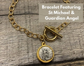 Archangel Michael Bracelet | Guardian Angel Catholic Jewelry | Catholic Gift for Women