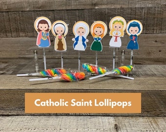 Saint Lollipops | Catholic Easter Gifts for Kids | Easter Basket Fillers for Catholic Kids | Catholic Party Favor | Catholic Classroom