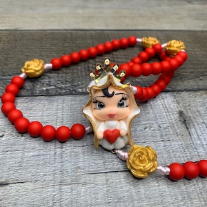 Red Mother Mary Bead Rosary: Personalized Catholic Kid Gift