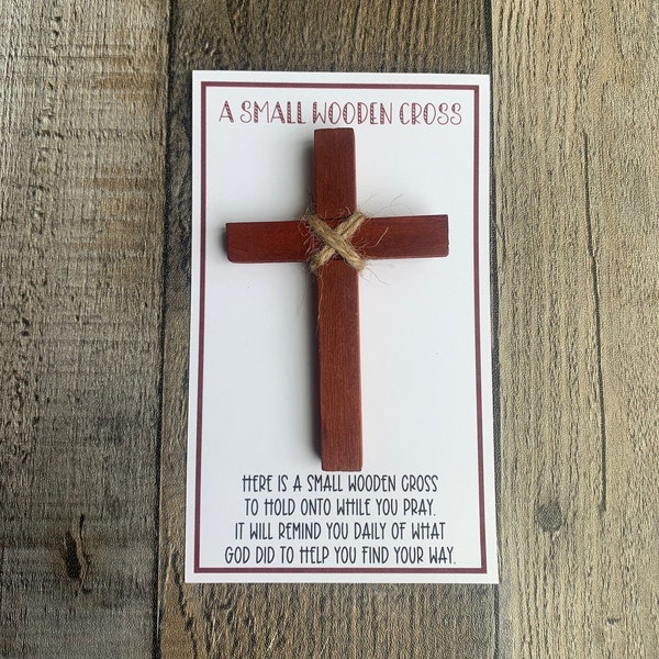 Holz Handkreuz | Katholische Ostergeschenke für Kinder | Osterkorbfüller für katholische Kinder | Katholisches Gastgeschenk | Katholisches Klassenzimmer