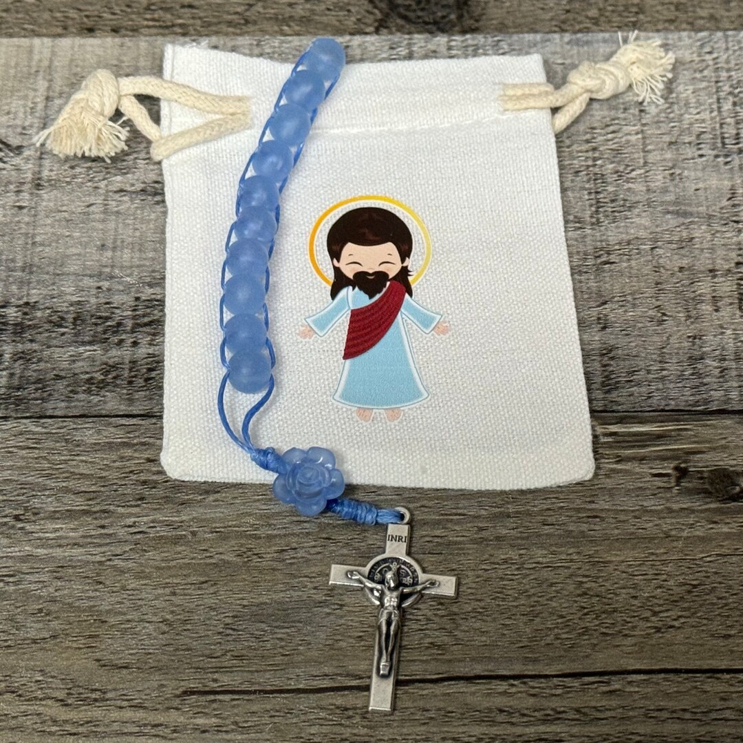Catholic Saint Rosary Pouch Saint Sacrifice Beads and Pouch Catholic