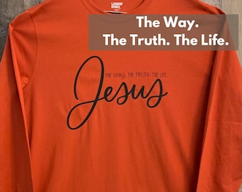 Mens Bible Verse Shirt | Catholic Man Shirt | Jesus Long Sleeve Shirt | Catholic Men Apparel | Catholic Gift | Catholic Guy