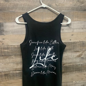 Black Women of the Bible Tank Top Shirt | Catholic Workout Shirt | Catholic Women&#39;s T-shirt | Catholic Women Apparel | Catholic Gift