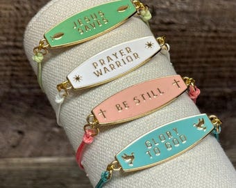 Catholic Tag Bracelet: Handmade Catholic Religious Gift
