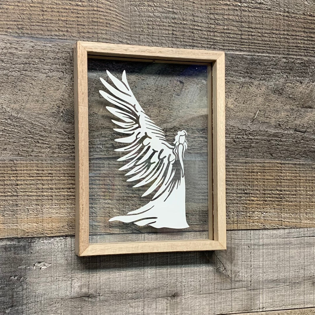 Guardian Angel Picture Catholic Art Floating Frame Guardian Angel
