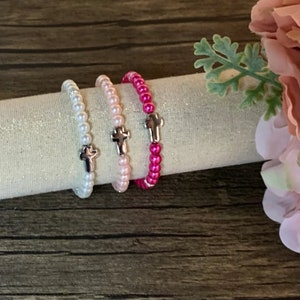 Handmade Cross Catholic Bracelet | Catholic Jewelry for Kids | Holy First Communion | Confirmation | Catholic Kid Gift | Catholic Easter