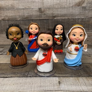 Estatua católica de arcilla para niños / Estatua católica del santo para niños católicos / Sala católica para niños / Regalo católico de Pascua para niños