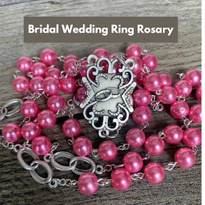 Double Ring Wedding Rosary | Catholic Bridal Rosary | Handmade Catholic Wedding Gift | Catholic Engagement | Catholic Anniversary