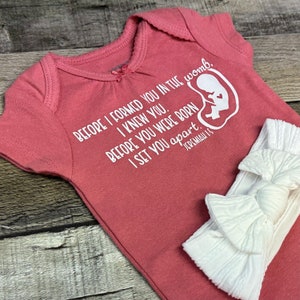 Catholic New Baby Set | Catholic Baby Bodysuit | Catholic Baby Shower | Baptism Gift | God for Baby | Catholic Gift for Baby