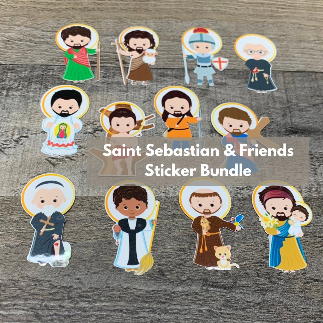 12ct Saint Stickers Catholic Stickers Religious Water Bottle