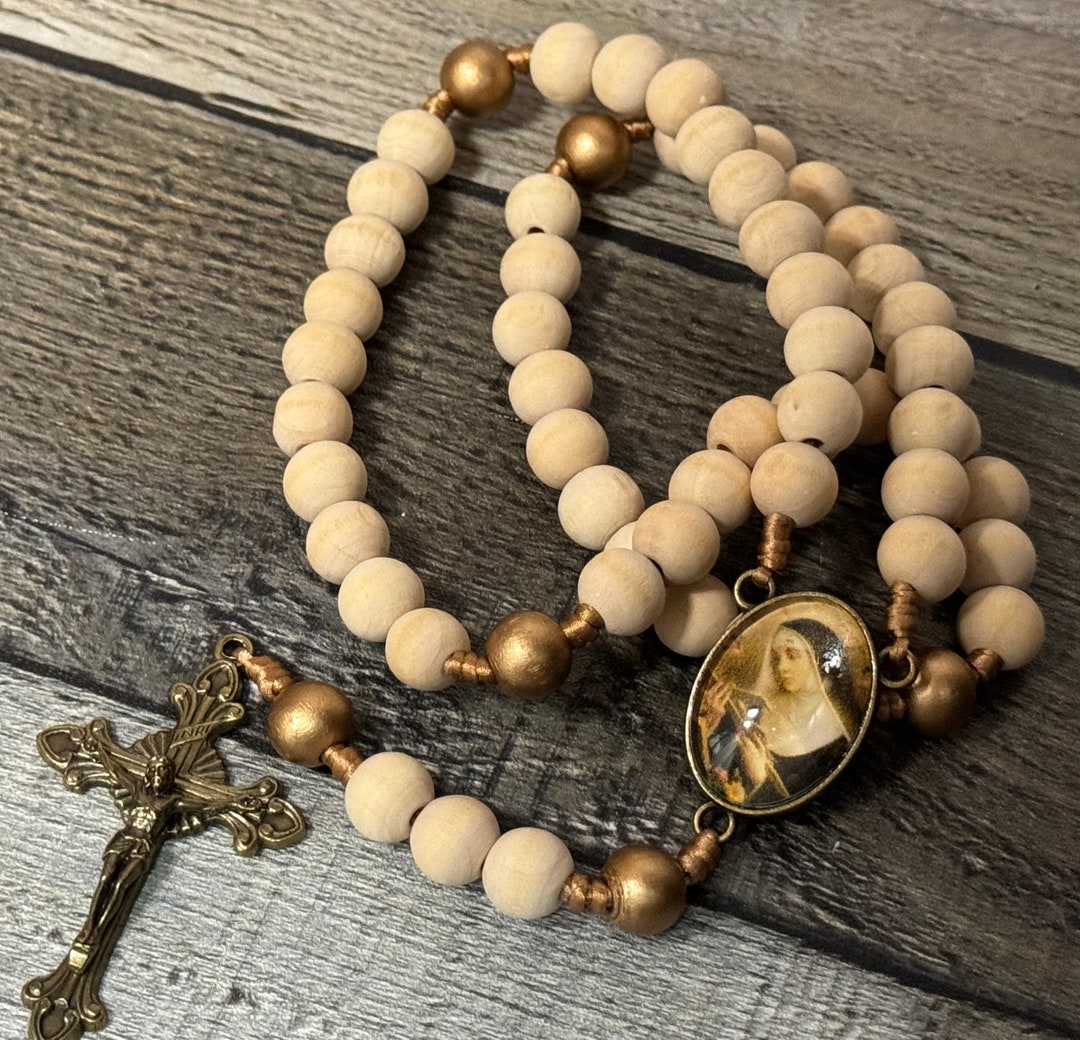 St Rita Rosary With Pardon Crucifix Handmade Catholic Cord Rosary With ...