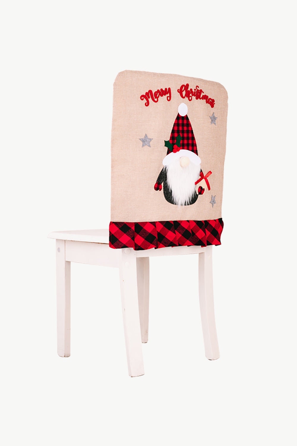 3pack Plaid Christmas Gnome Chair Covers Etsy