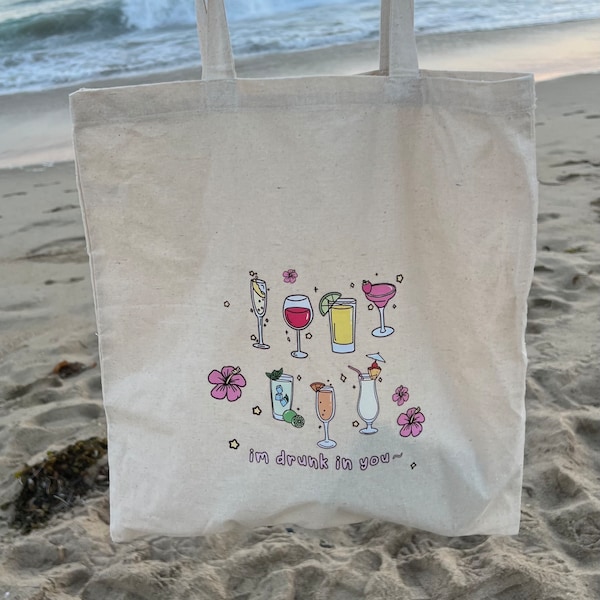 twice alcohol free cocktail inspired tote bag | cute kpop tote bag gift