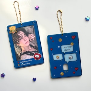 REABASTECIDO** Tarjeta de membresía de juego de pingüino de K-Pop Bias, lindo y divertido portatarjetas de acrílico con foto / regalo de K-Pop