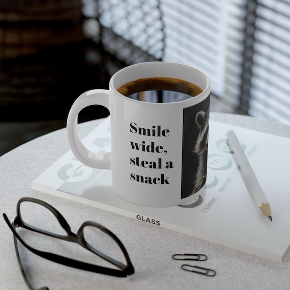 Funny Raccoon Jumbo Mug: 20oz Coffee Tea Cup