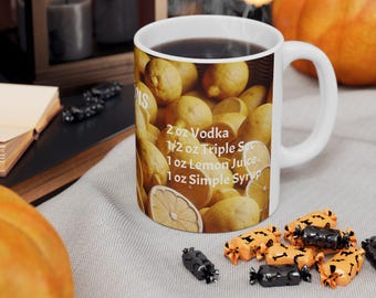 Large Coffee Mug, 11oz&15oz Lemon Quote Coffee Cup, Large Tea Mug, Funny Drinkware, Lemon Lover Gift, Lemon Drops Mug
