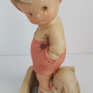 Enesco Memories of Yesterday by Mabel Lucie Attwell &quot;Thank God for Fido&quot; Porcelain Figurine Boy with Beautiful  dog 9 &quot;