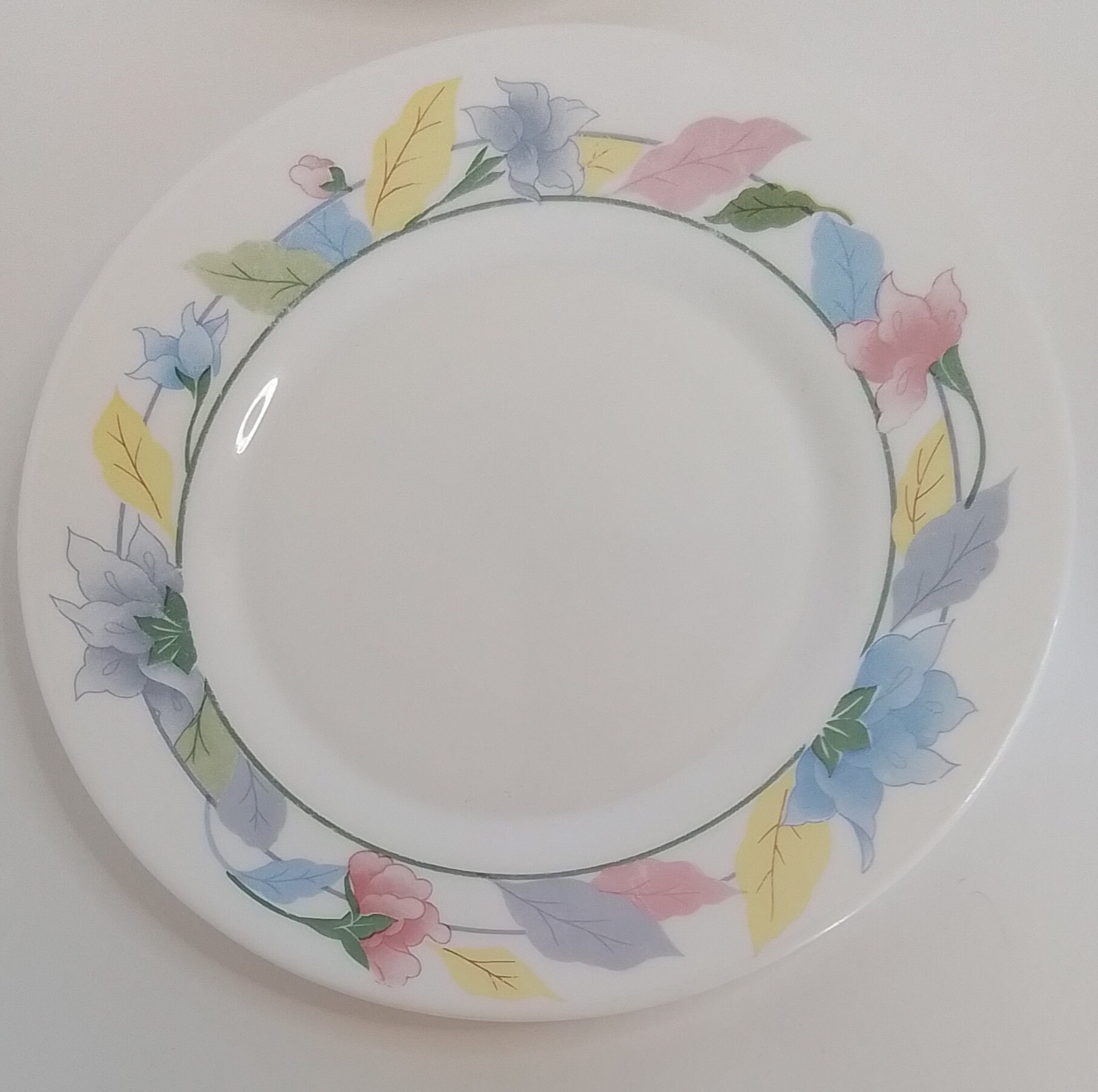 Plat Ovale Arcopal Vintage – Motif Oignons Bleus, Made In France 1980