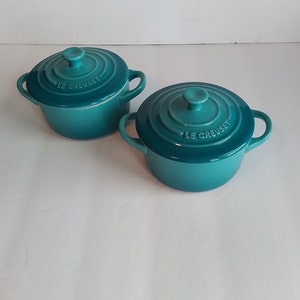 0.25 qt. Round Cast Iron Enameled Gray Mini Cocotte with Lid (Set of 4)