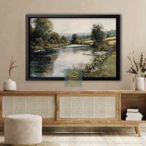 Toile scène de rivière paisible par Next Home