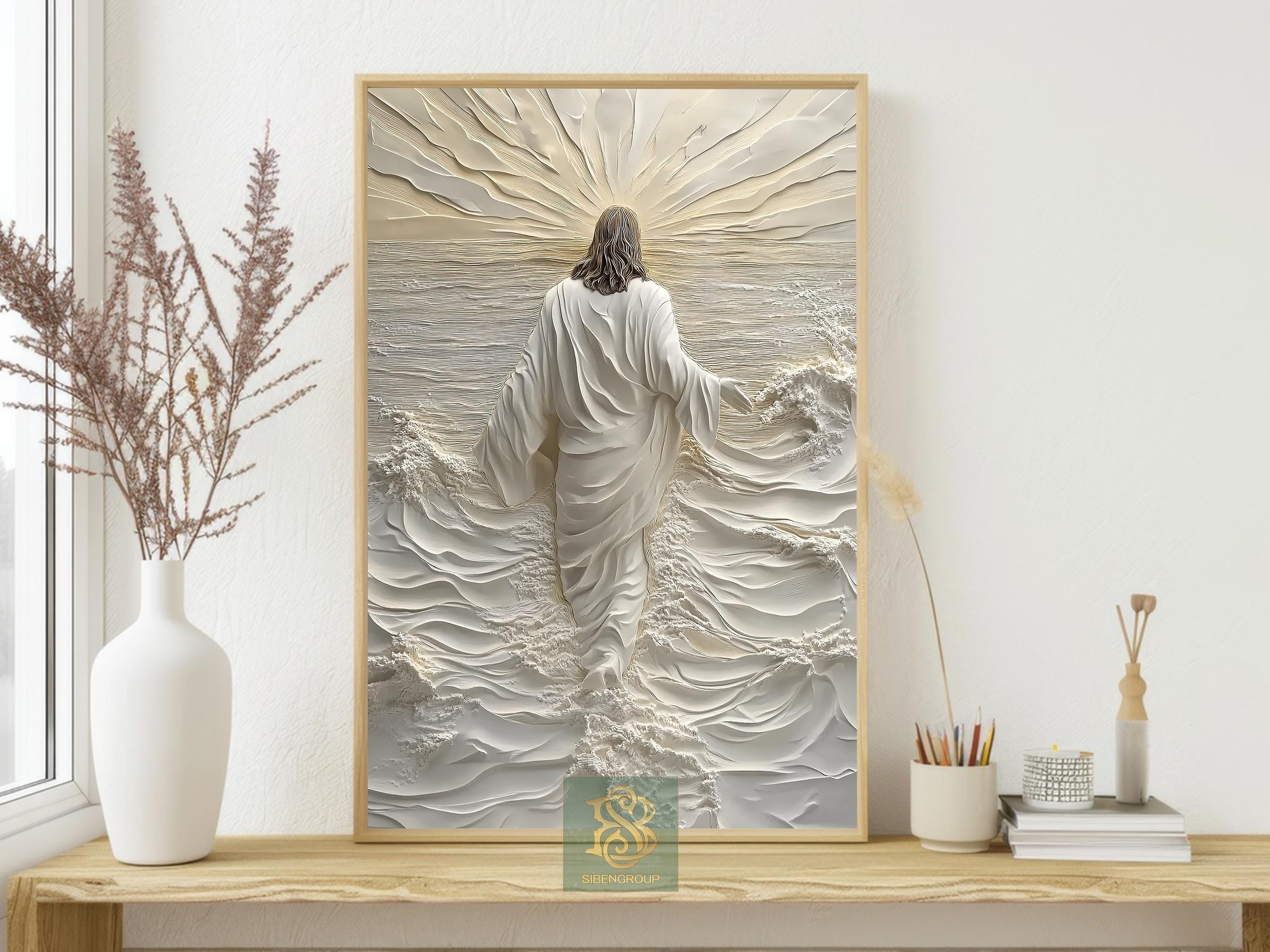 Jesus Walking on Water Canvas Print: Christian Wall Art Decor - Etsy