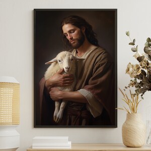 Vintage Jesus  Painting, Jesus Art Print, Jesus Canvas Print, Jesus Poster Print, Jesus Wall Decor, Christian Painting, Christian Wall Art