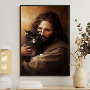 Vintage Jesus  Painting, Jesus Art Print, Jesus Canvas Print, Jesus Poster Print, Jesus Wall Decor, Christian Painting, Christian Wall Art