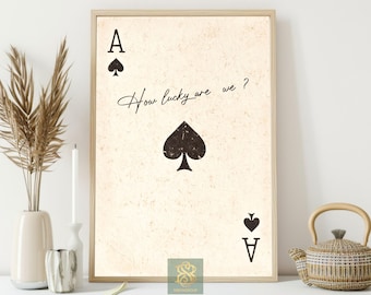 Ace of Spades Canvas Print: Vintage Playing Card Wall Art