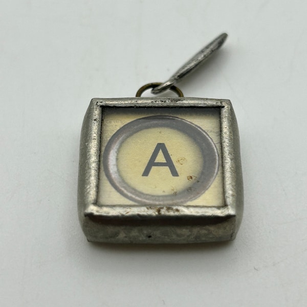 Jewel Kade Vintage Typewriter Key Initial A Charm