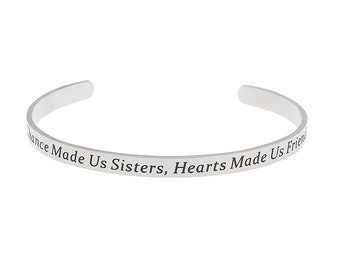 Schwester Armband - Chance Made Us Sisters, Hearts Made Us Friends, Schwester Freundschaft Armband Schmuck Geschenke für Frauen