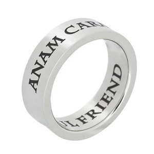 7mm Stainless Steel Women&#39;s Men&#39;s Friendship Ring - Anam Cara Soul Friend Friendship Jewelry & Gifts, Size 6 to 9