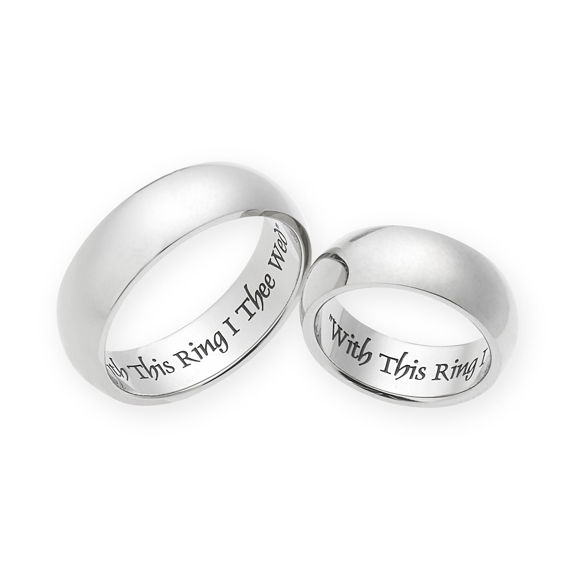 Wedding Bands His and Hers Stainless Steel Etsy
