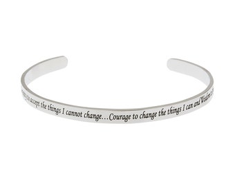 Serenity Bracelets- God Grant Me The Serenity Inspirational Daily Reminder Recovery Sobriety Serenity Prayer Jewelry & Gifts